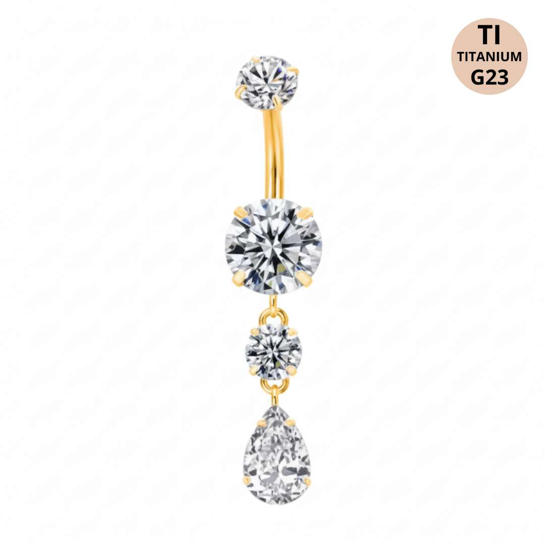 Piercing Ombelico in Titanio G23 con pendolo a goccia