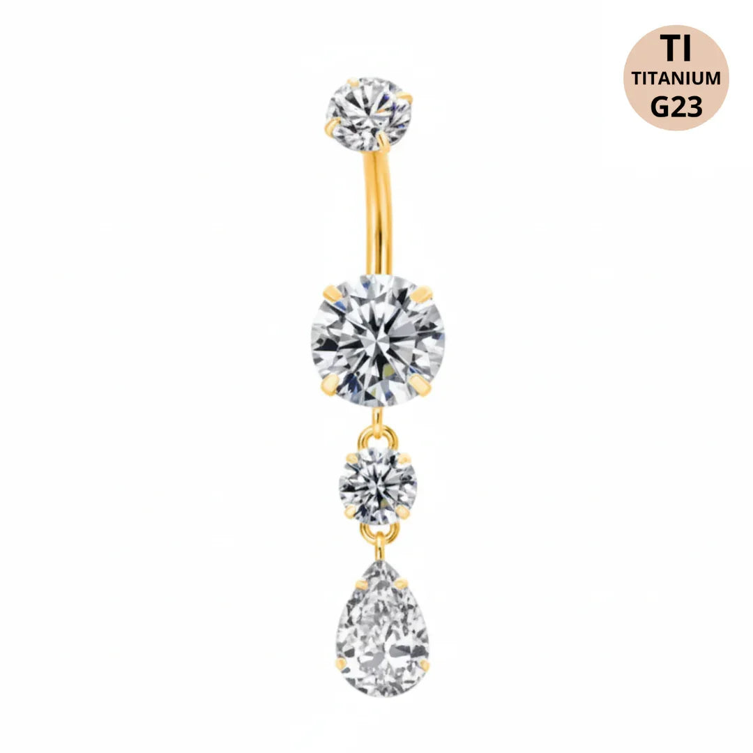 Piercing Ombelico in Titanio G23 con pendolo a goccia