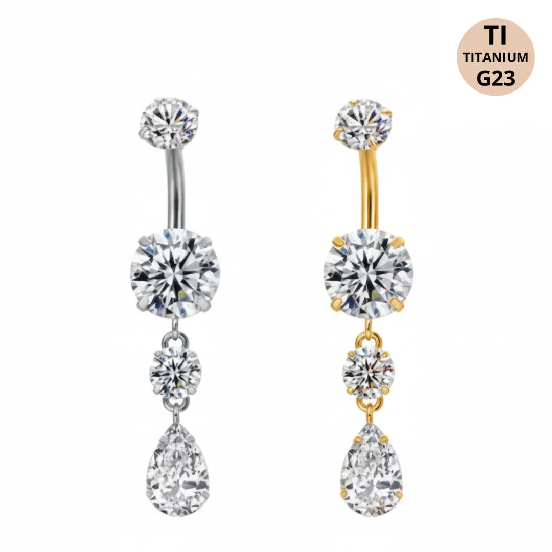 Piercing Ombelico in Titanio G23 con pendolo a goccia