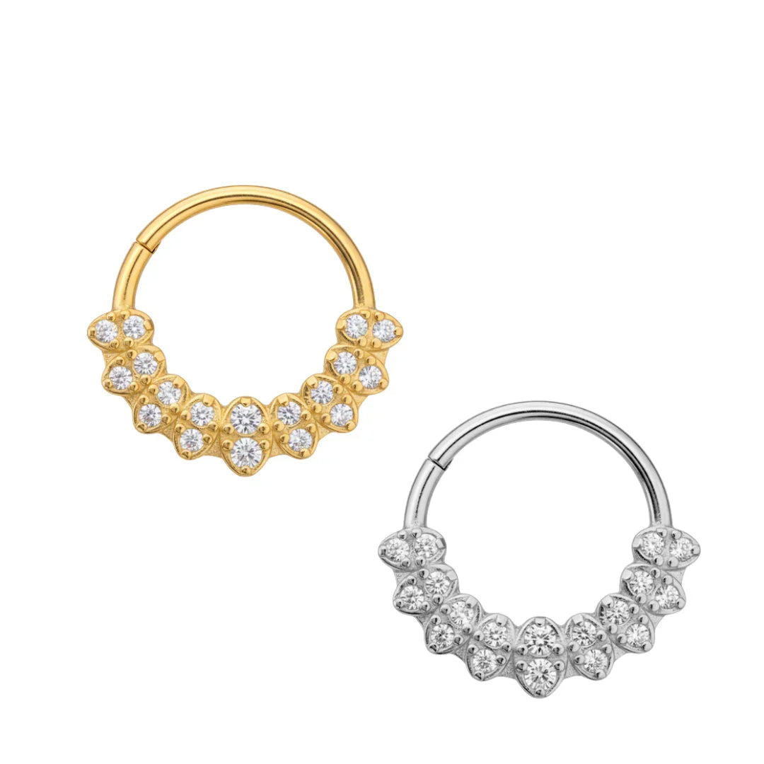 Anello a clicker con brillanti gioia