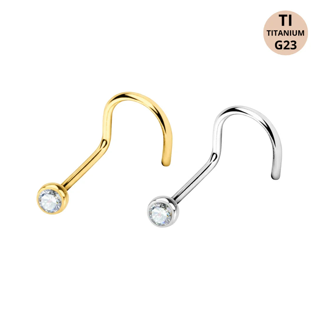 Nostril con brillantino in Titanio G23