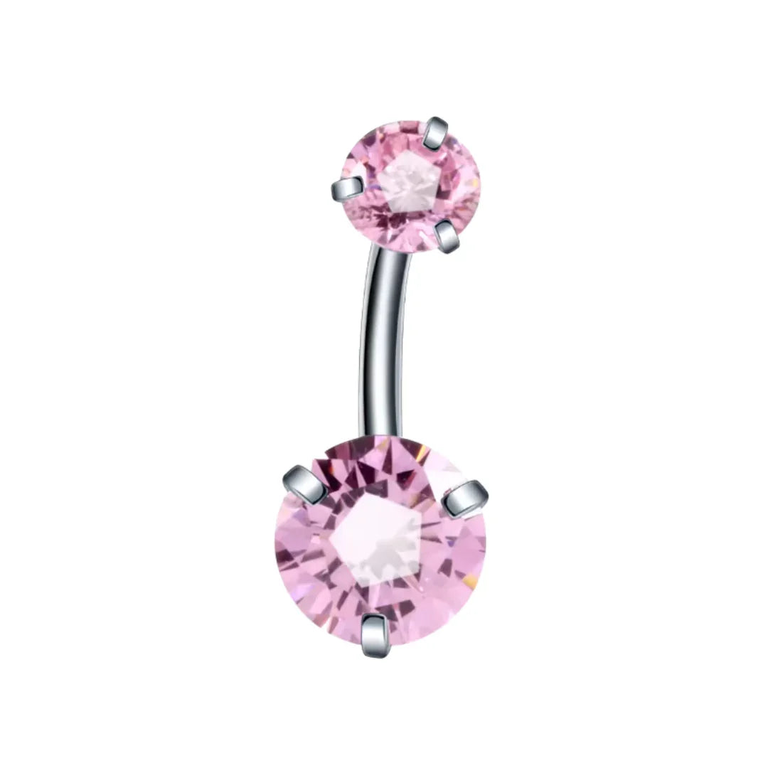 Piercing ombelico con doppio brillante