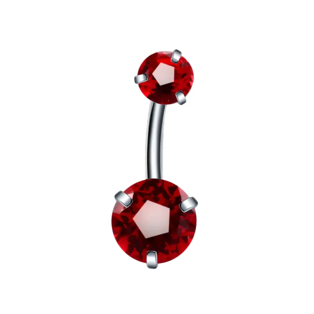 Piercing ombelico con doppio brillante