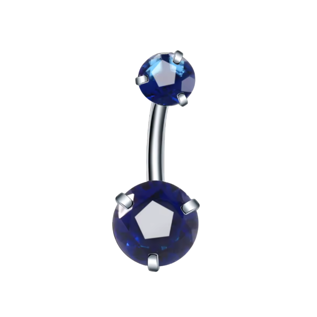 Piercing ombelico con doppio brillante