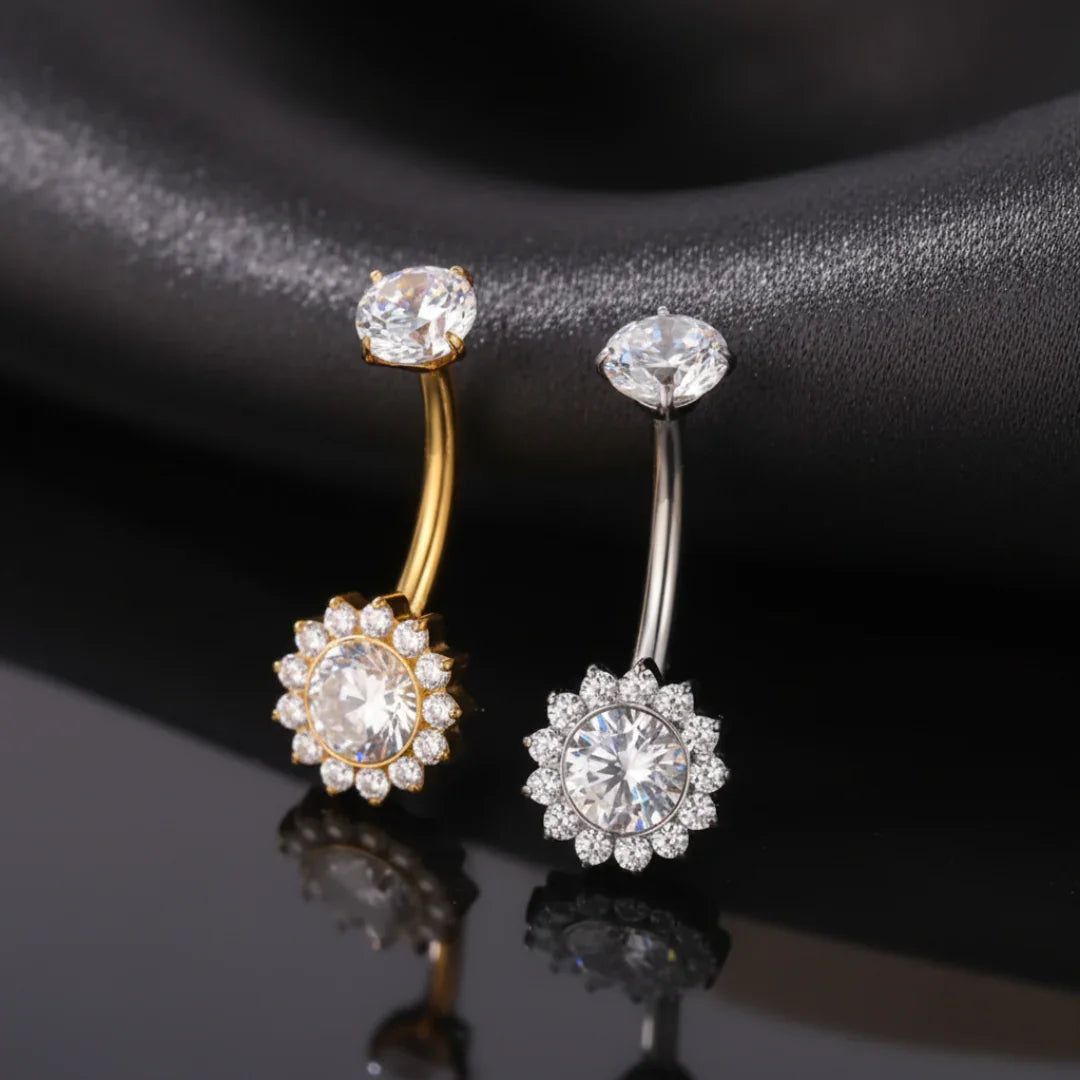 Piercing Ombelico in Titanio G23 con Brillanti joy