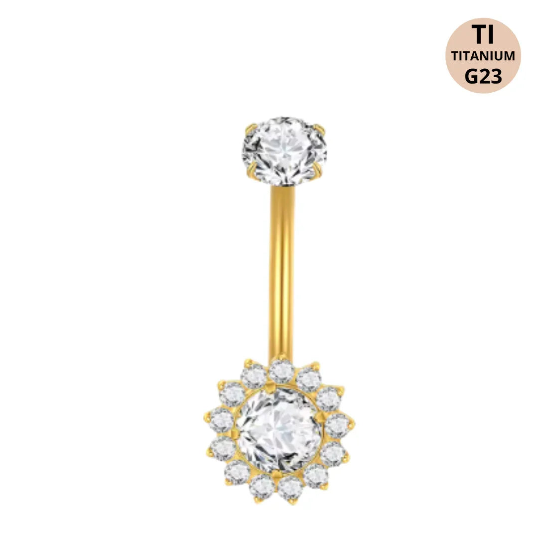 Piercing Ombelico in Titanio G23 con Brillanti joy