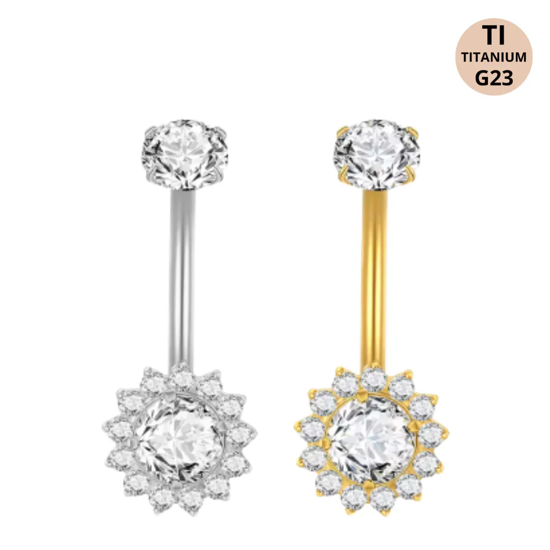Piercing Ombelico in Titanio G23 con Brillanti joy