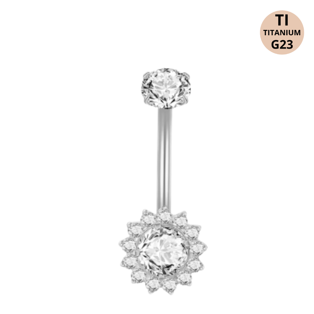 Piercing Ombelico in Titanio G23 con Brillanti joy