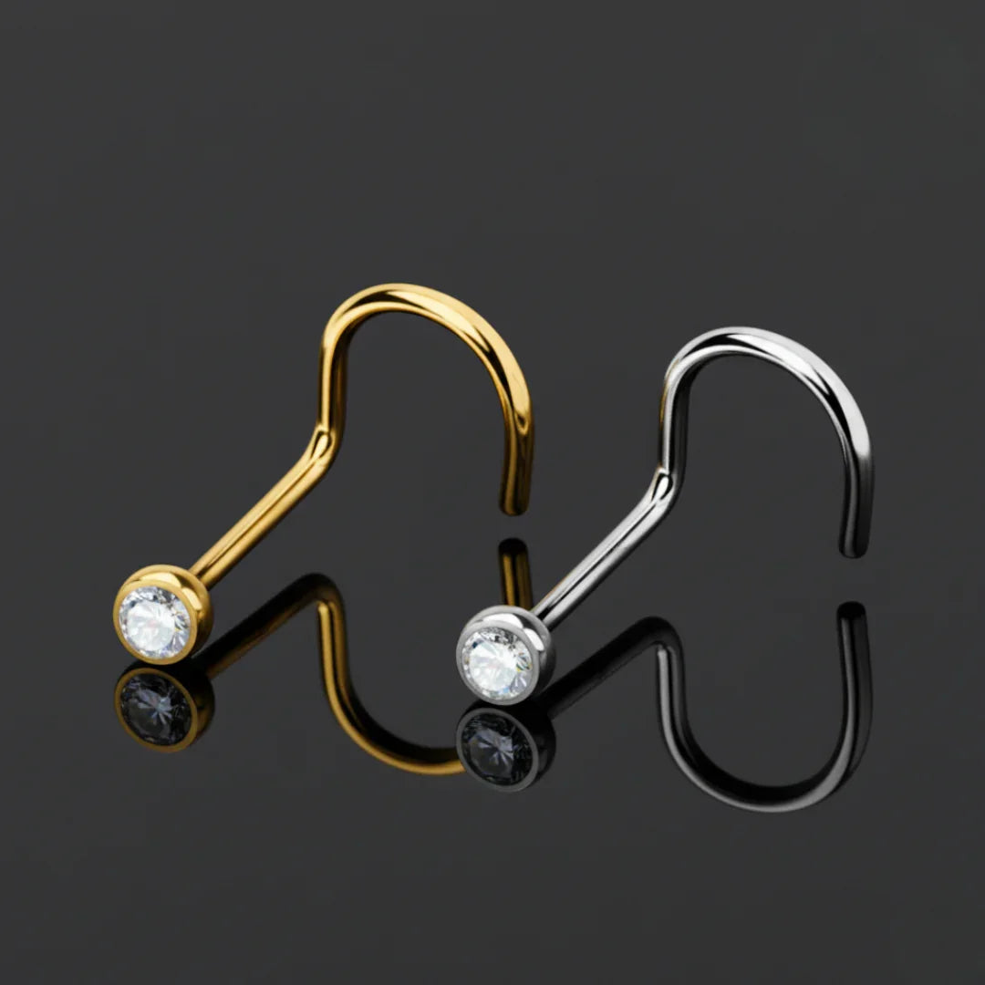 Nostril con brillantino in Titanio G23