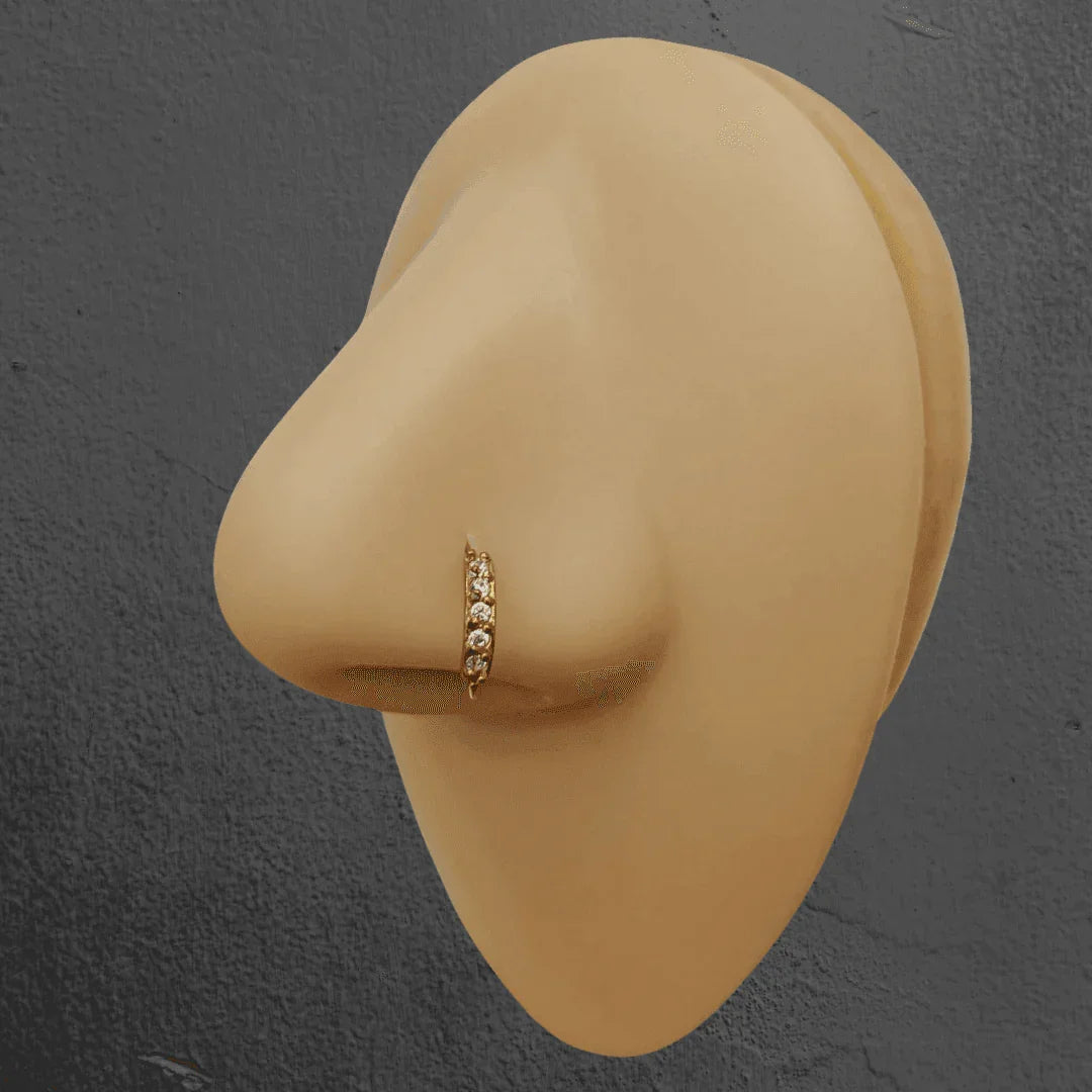 Cerchio continuous con brillanti - GIOYAL PIERCING STORE