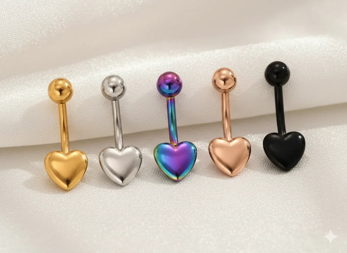 Piercing ombelico con cuoricino