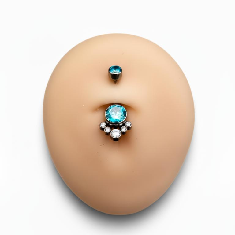 Piercing Ombelico in Titanio G23 con Brillanti