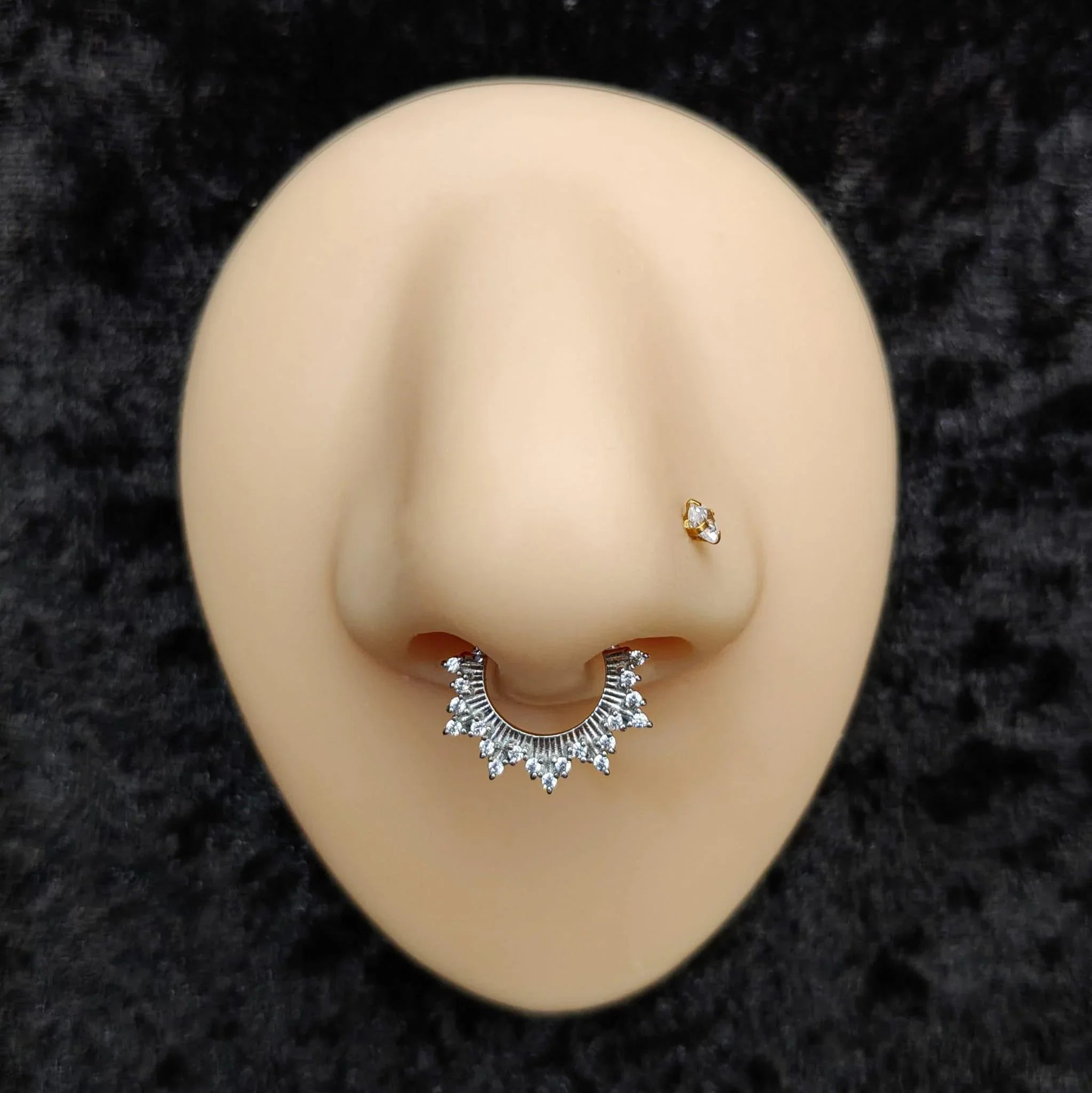 Anello a clicker modello combo - GIOYAL PIERCING STORE