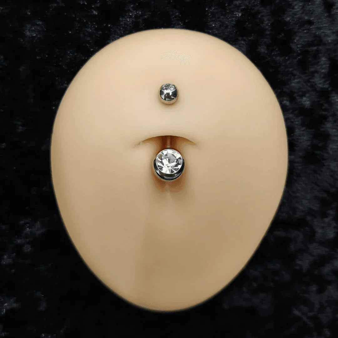 Piercing ombelico classico con brillanti - GIOYAL PIERCING STORE
