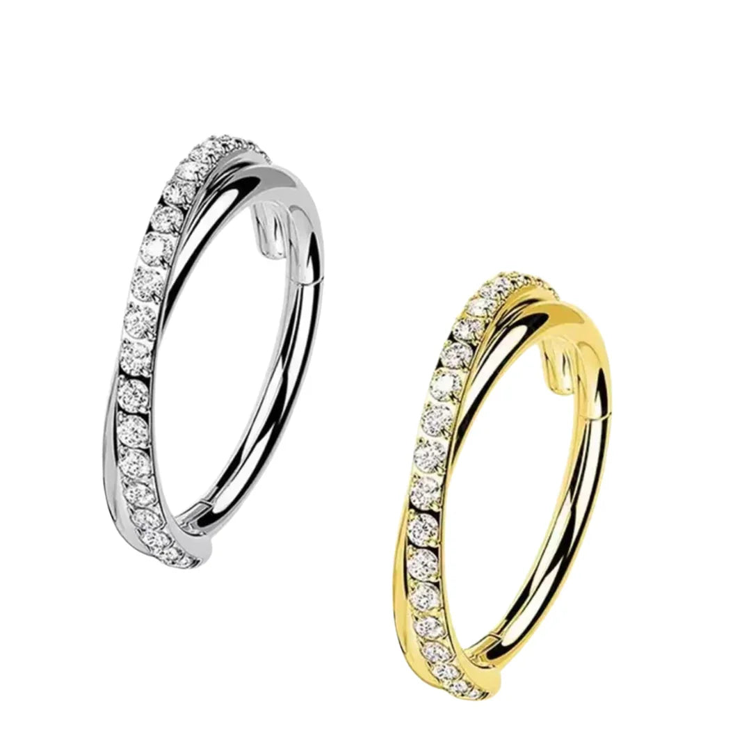 Cerchio a clicker con design incrociato