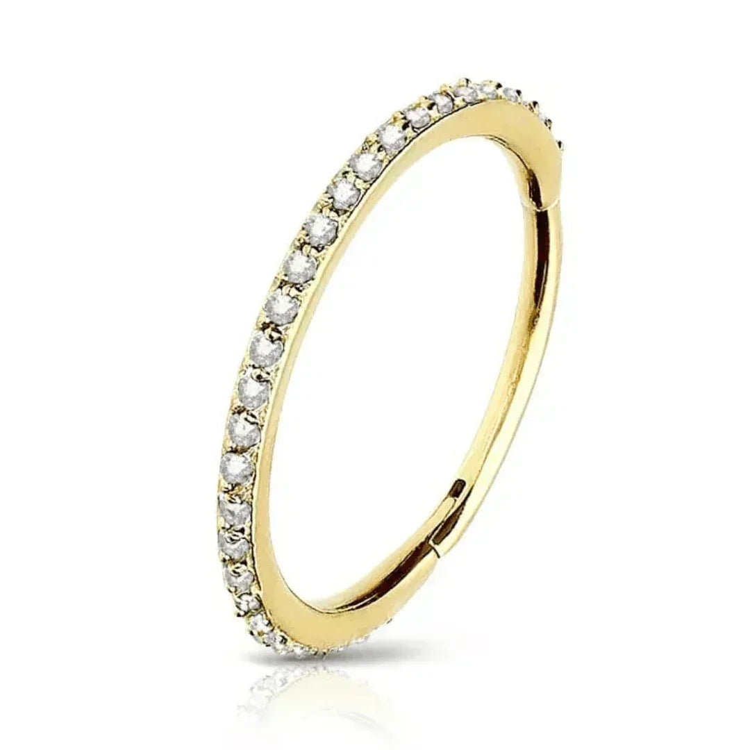 Clicker ring with diamonds