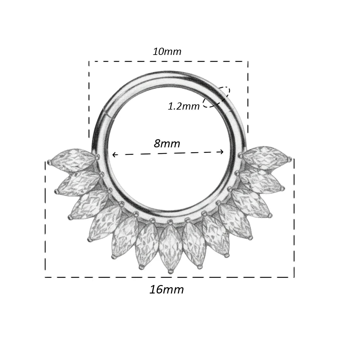 Anello a clicker con brillanti Saturno