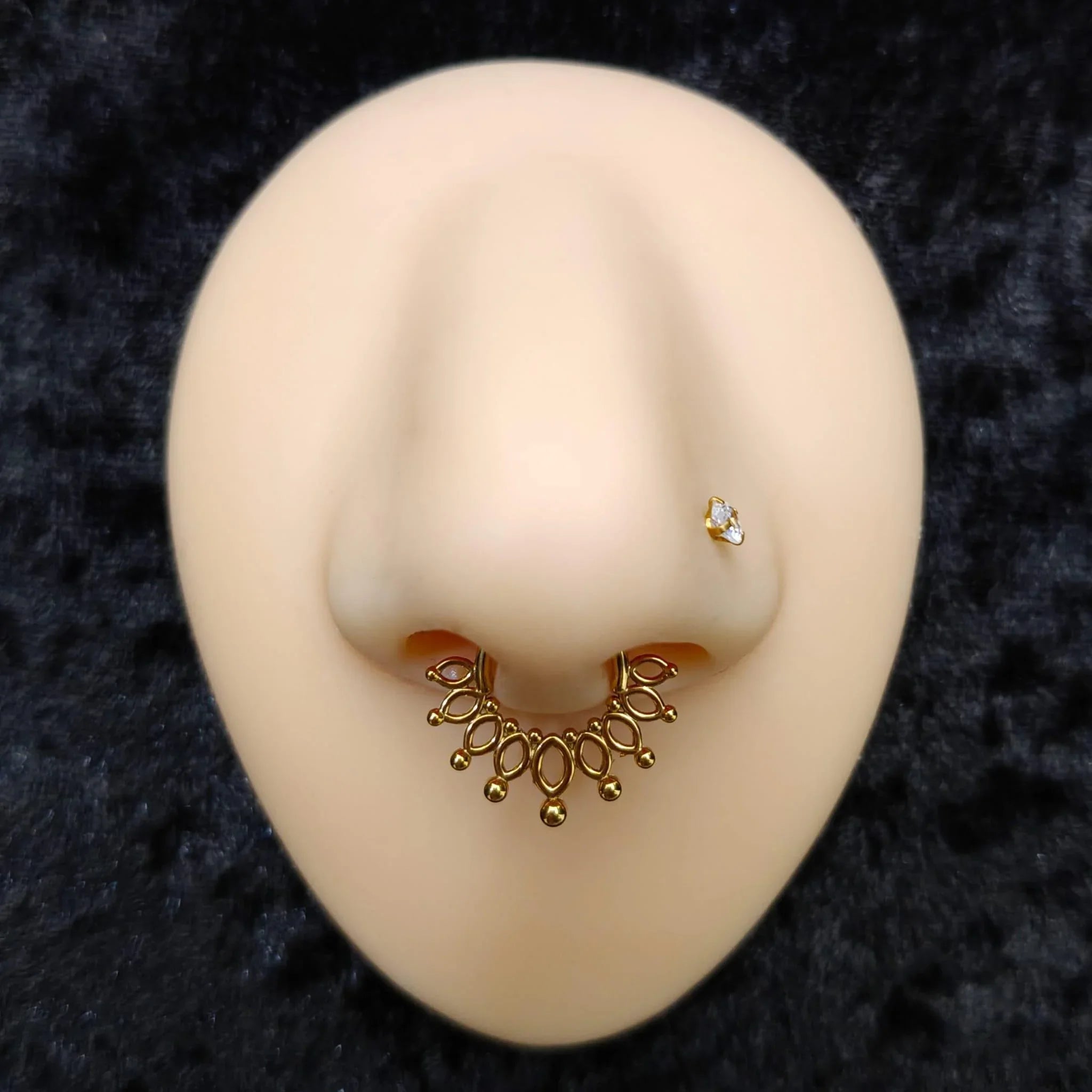 Anello a clicker a goccia - GIOYAL PIERCING STORE