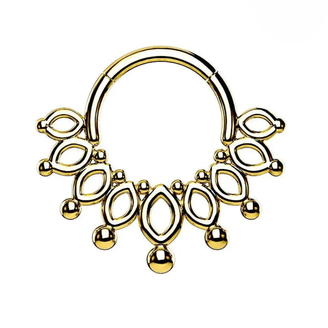 Anello a clicker a goccia - GIOYAL PIERCING STORE