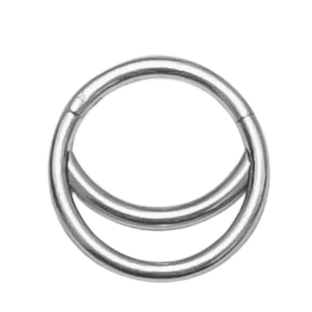 Cerchio a clicker doppia barretta - GIOYAL PIERCING STORE