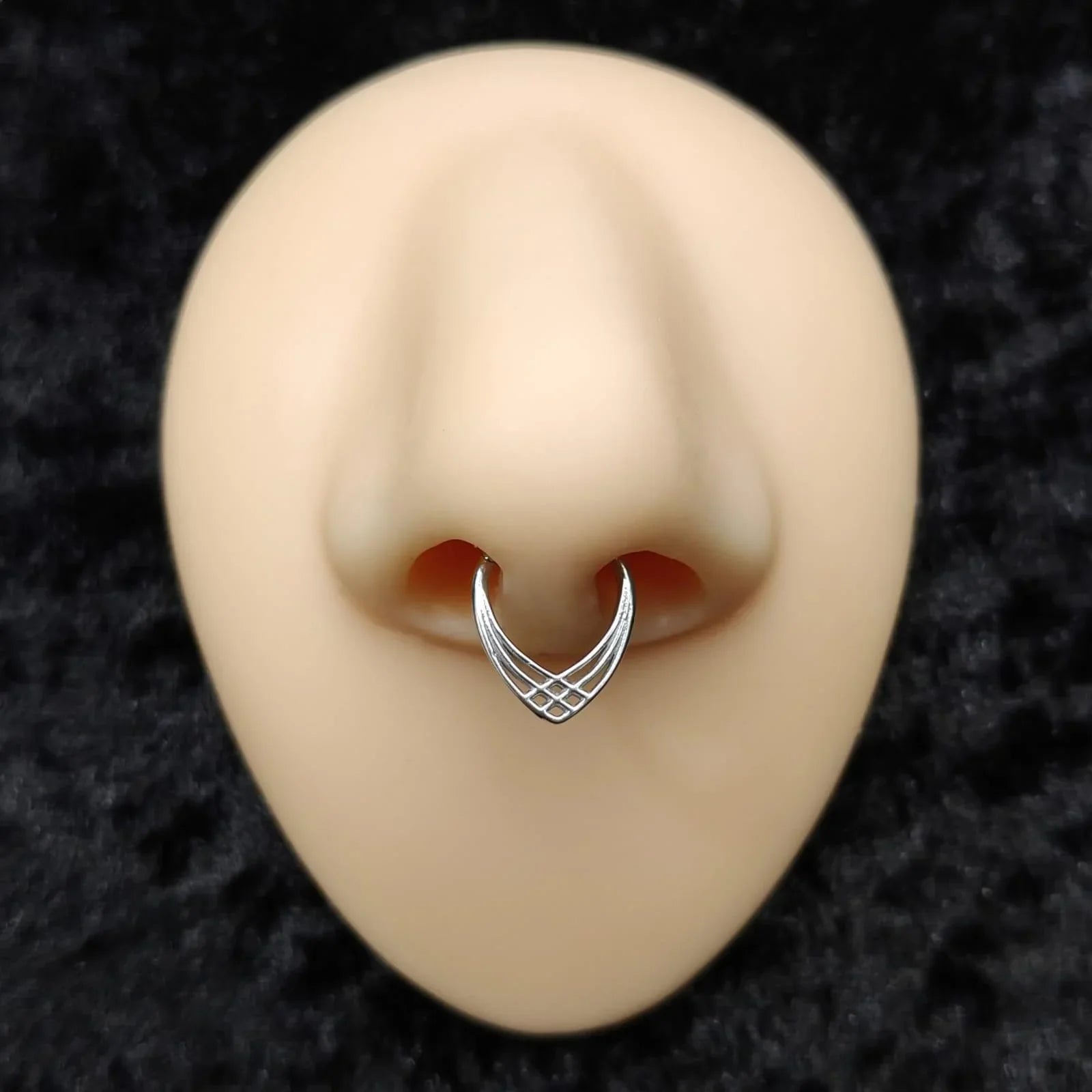 Anello a clicker con design intrecciato - GIOYAL PIERCING STORE