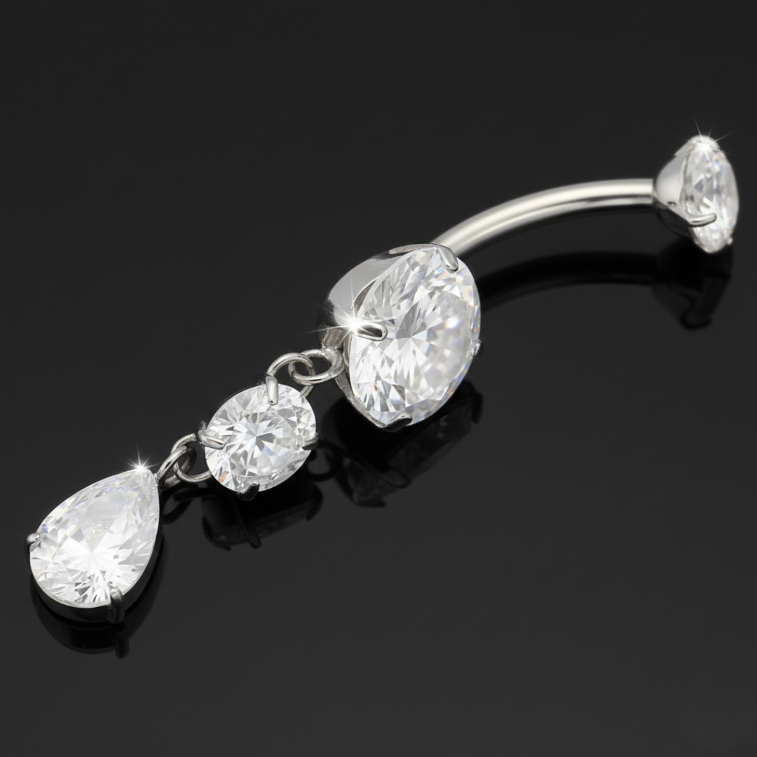 Piercing Ombelico in Titanio G23 con pendolo a goccia