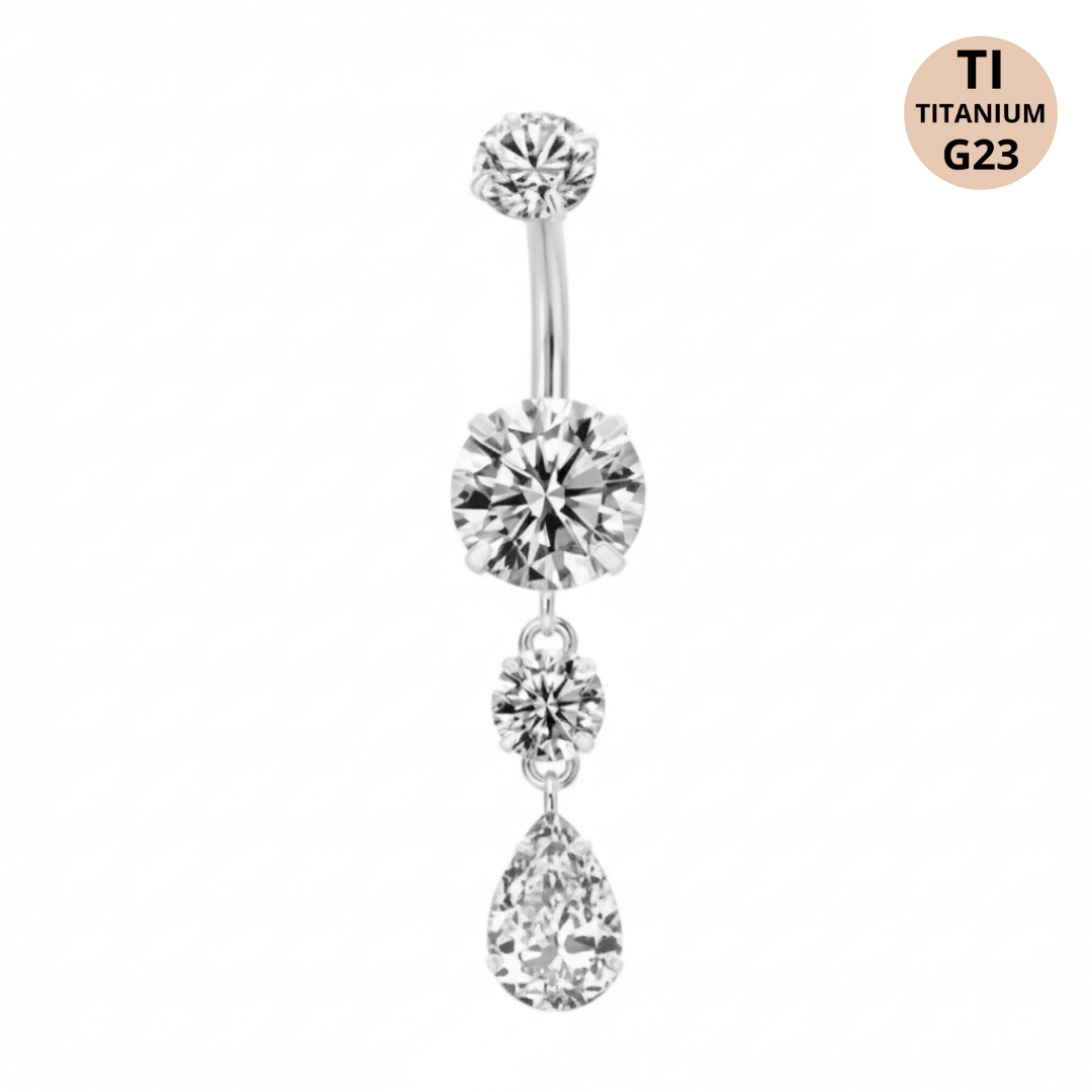 Piercing Ombelico in Titanio G23 con pendolo a goccia