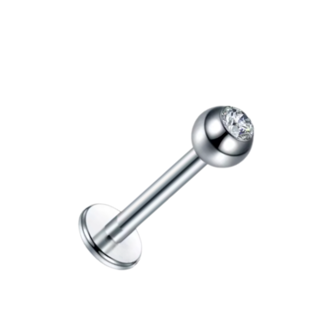 Piercing labret sfera con brillante