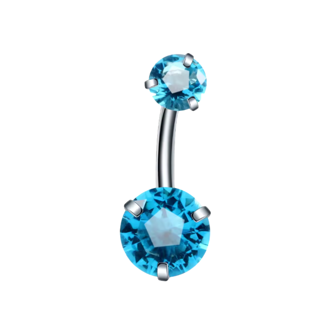 Piercing ombelico con doppio brillante