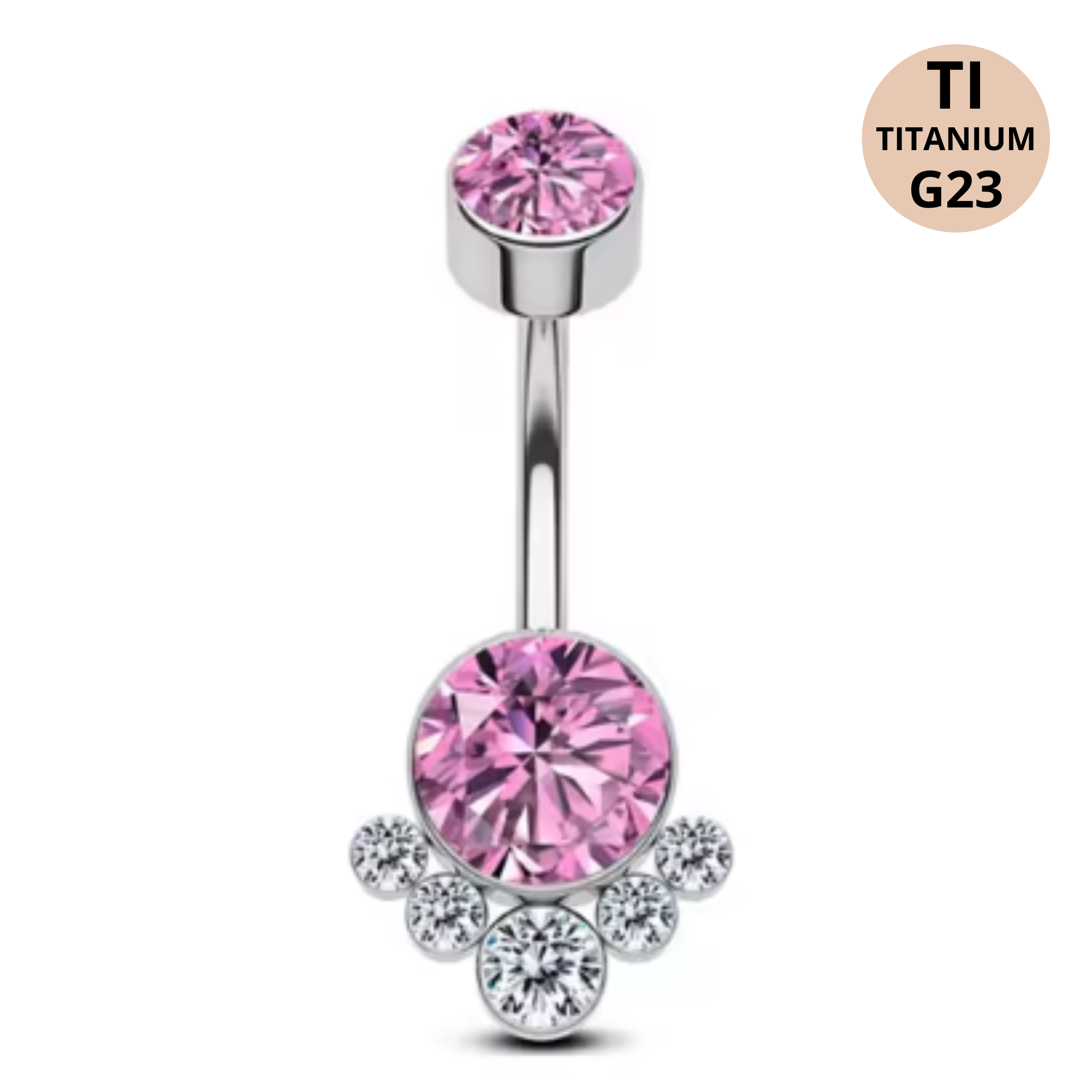 Piercing Ombelico in Titanio G23 con Brillanti