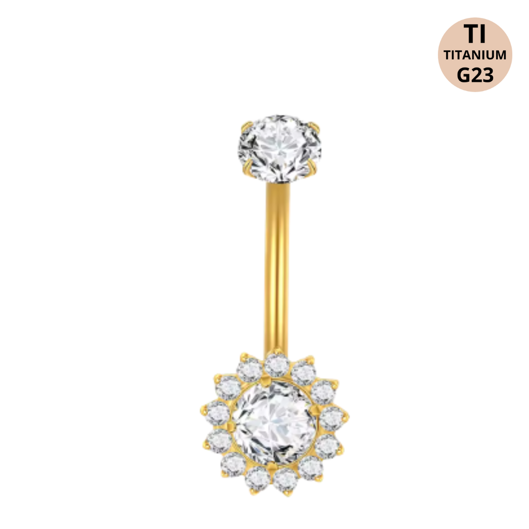 Piercing Ombelico in Titanio G23 con Brillanti joy