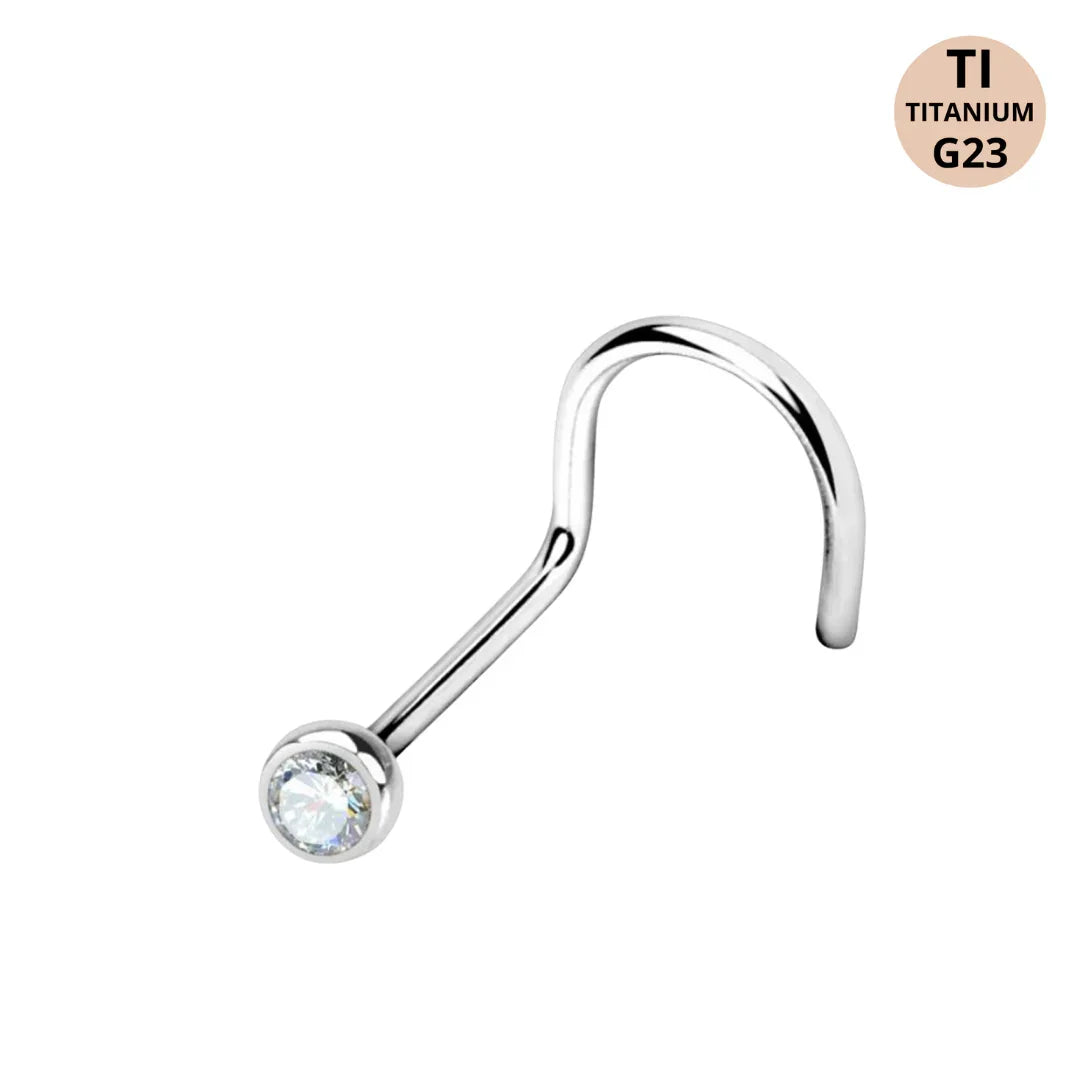 Nostril con brillantino in Titanio G23