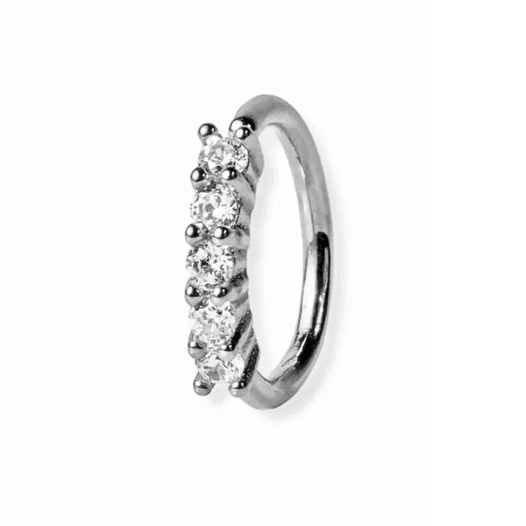 Cerchio continuous con brillanti - GIOYAL PIERCING STORE