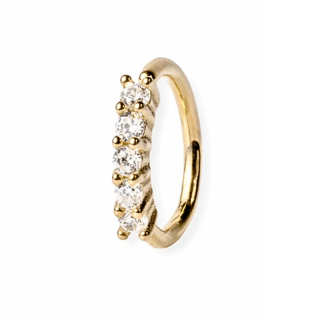 Cerchio continuous con brillanti - GIOYAL PIERCING STORE