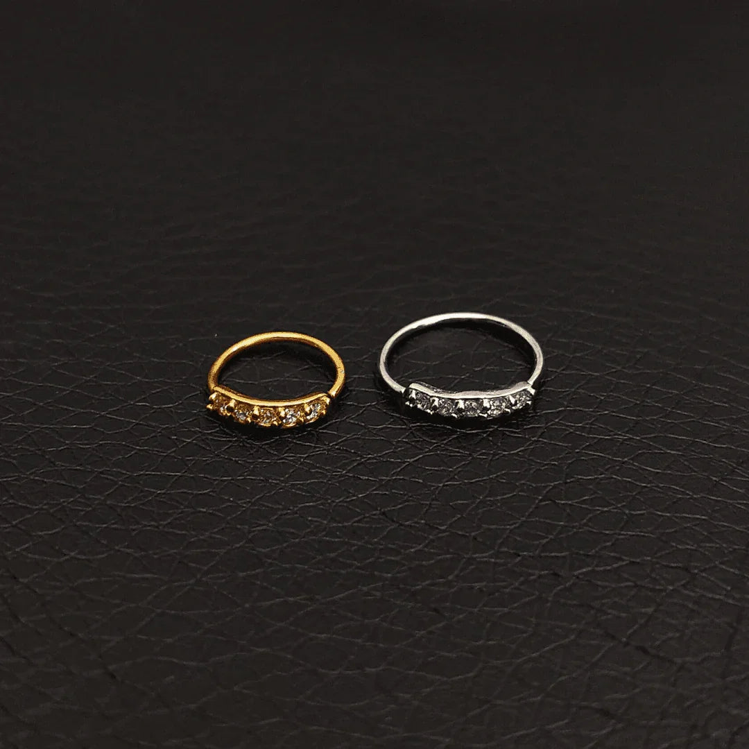 Cerchio continuous con brillanti - GIOYAL PIERCING STORE