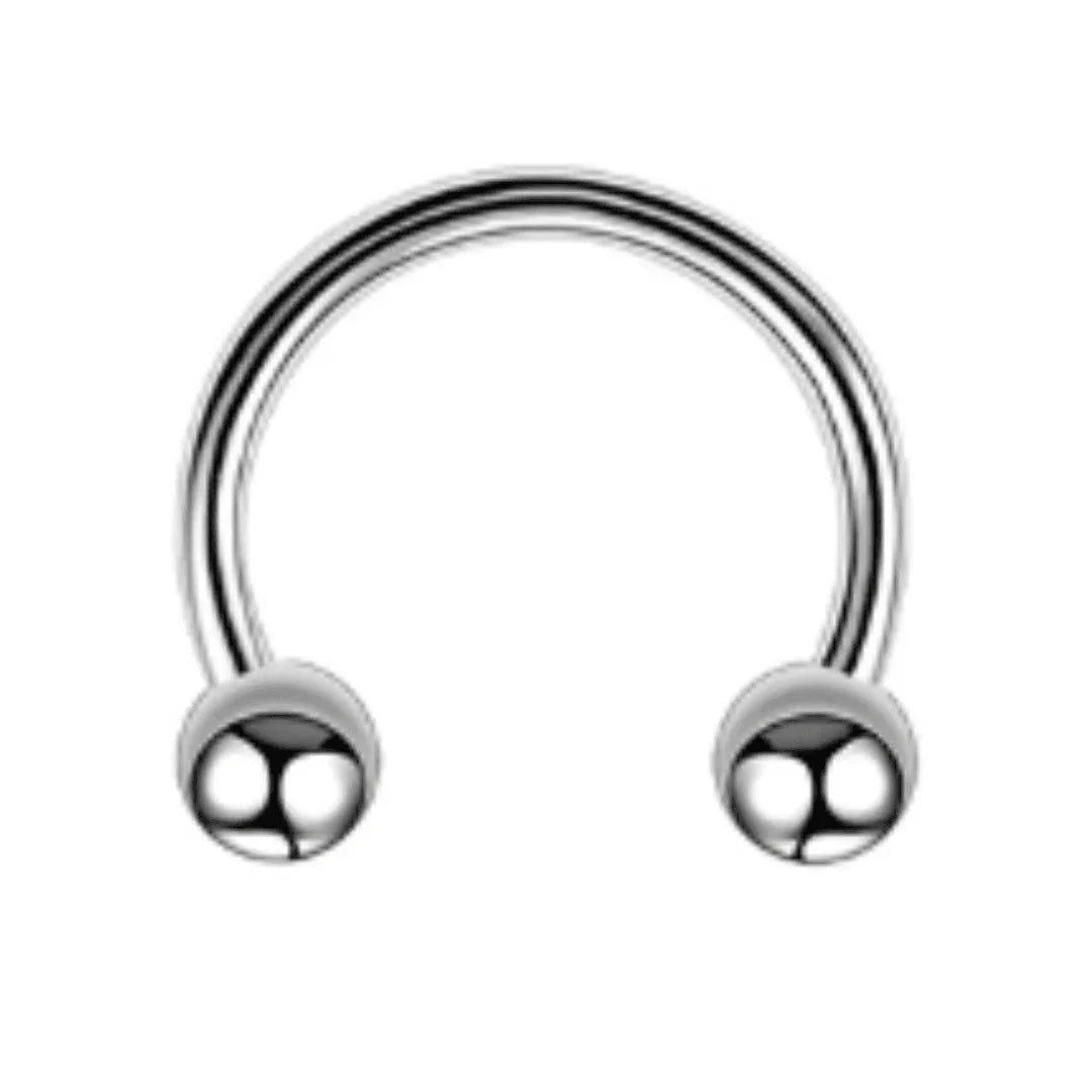 Circular barbell basic argento - GIOYAL PIERCING STORE