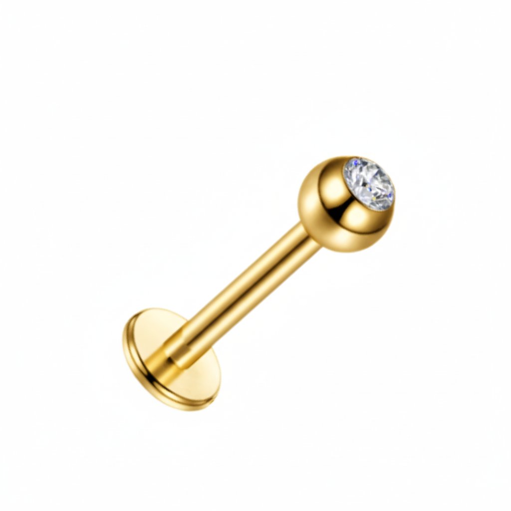 Piercing labret sfera con brillante