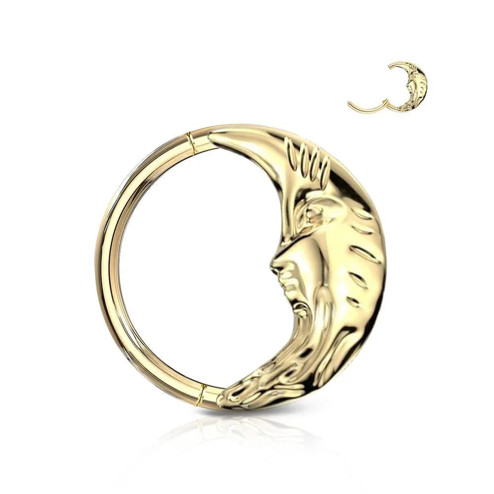 Anello a clicker con design a luna
