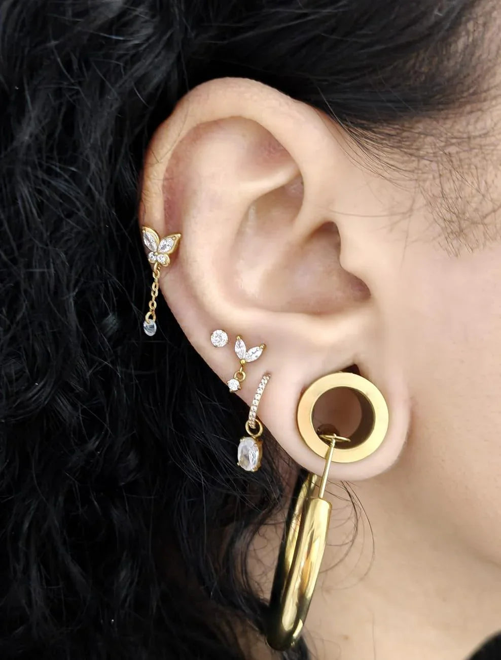 Piercing labret Butterfly con pendente