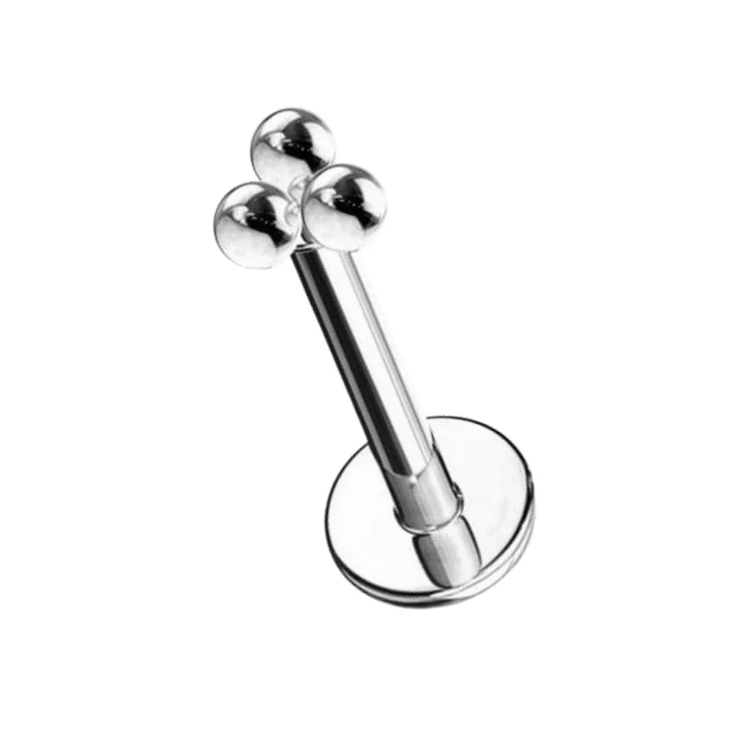Labret con 3 sfere - GIOYAL PIERCING STORE