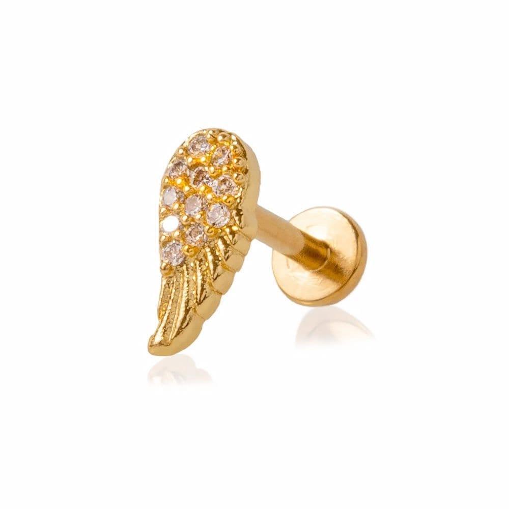 Labret con design ali di angelo - GIOYAL PIERCING STORE