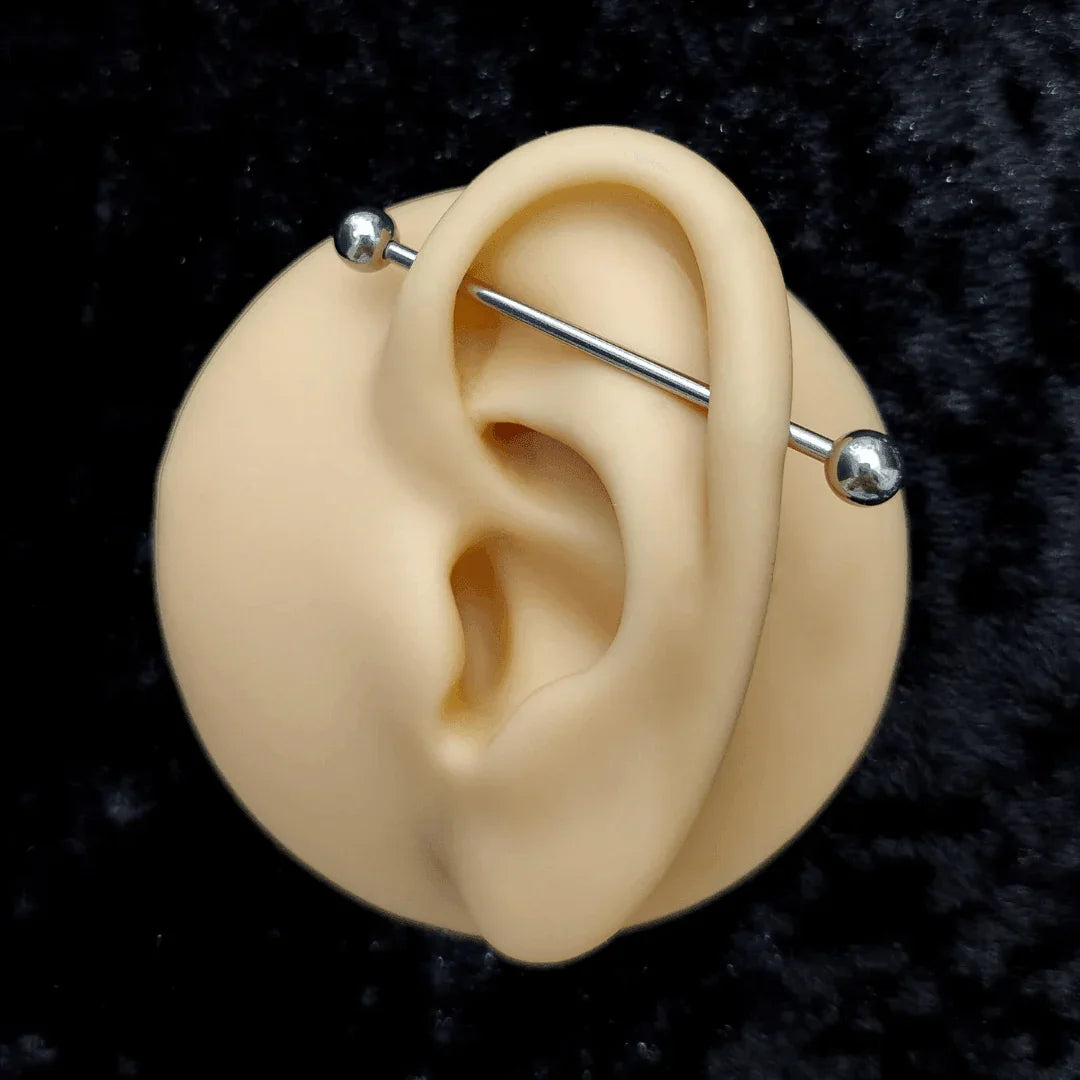 Piercing Industrial basic con sfere - GIOYAL PIERCING STORE