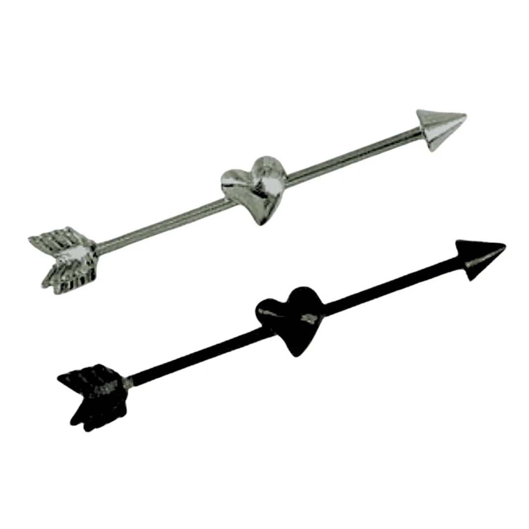 Piercing Industrial con cuore centrale - GIOYAL PIERCING STORE
