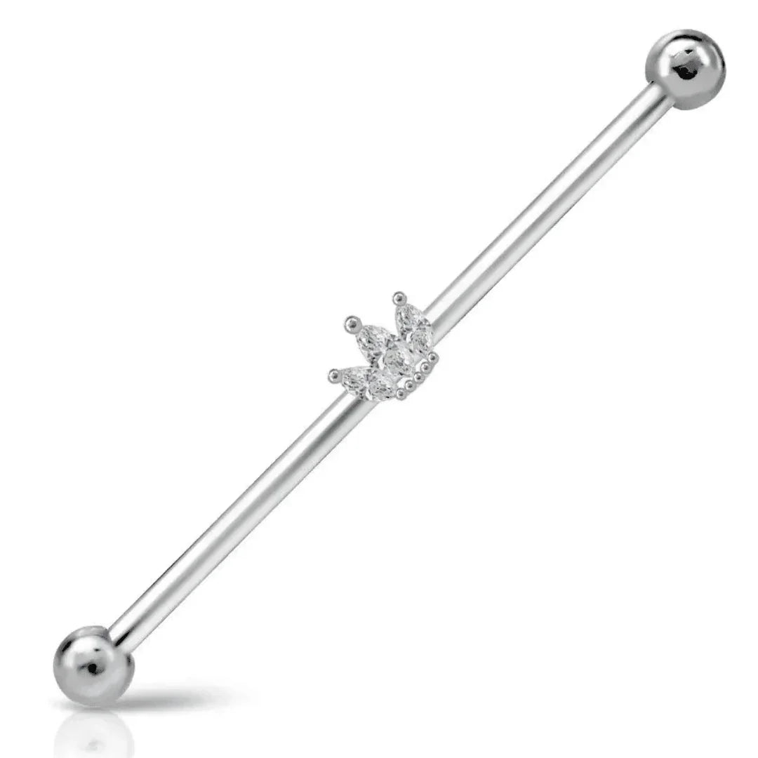 Piercing Industrial corona con brillantini - GIOYAL PIERCING STORE