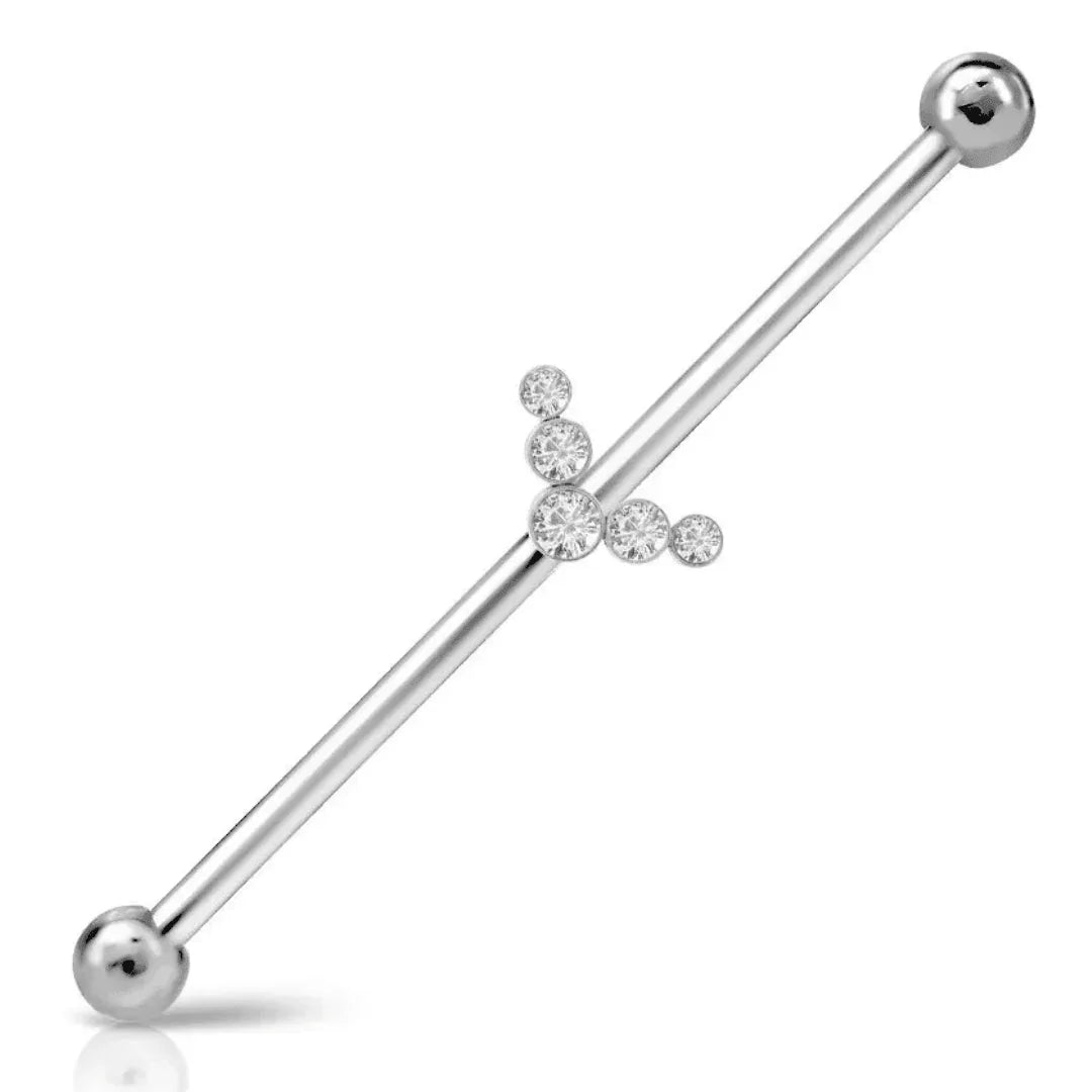 Piercing Industrial fantasia con brillantini - GIOYAL PIERCING STORE