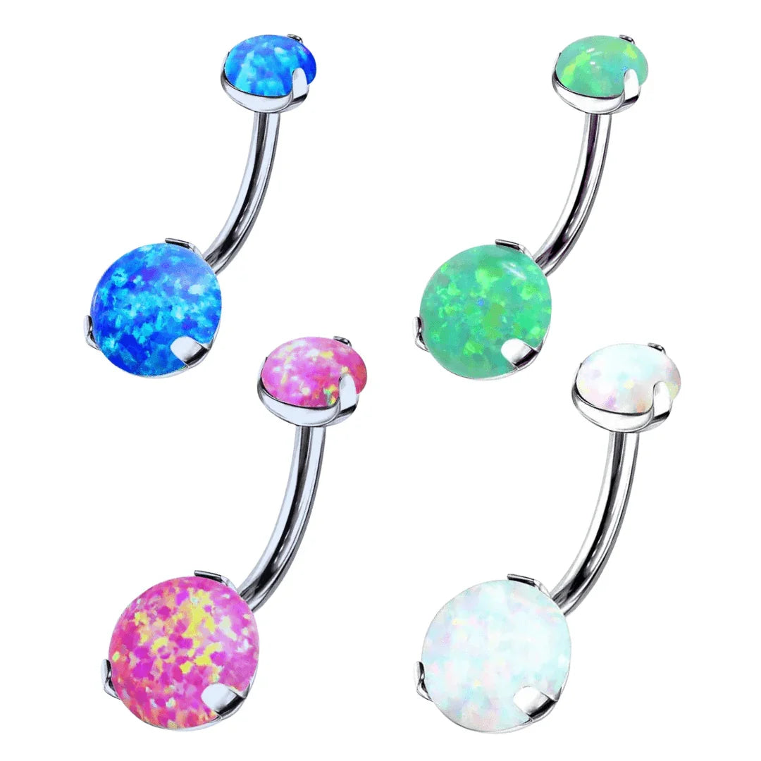 Piercing Ombelico con pietra Opale - GIOYAL PIERCING STORE