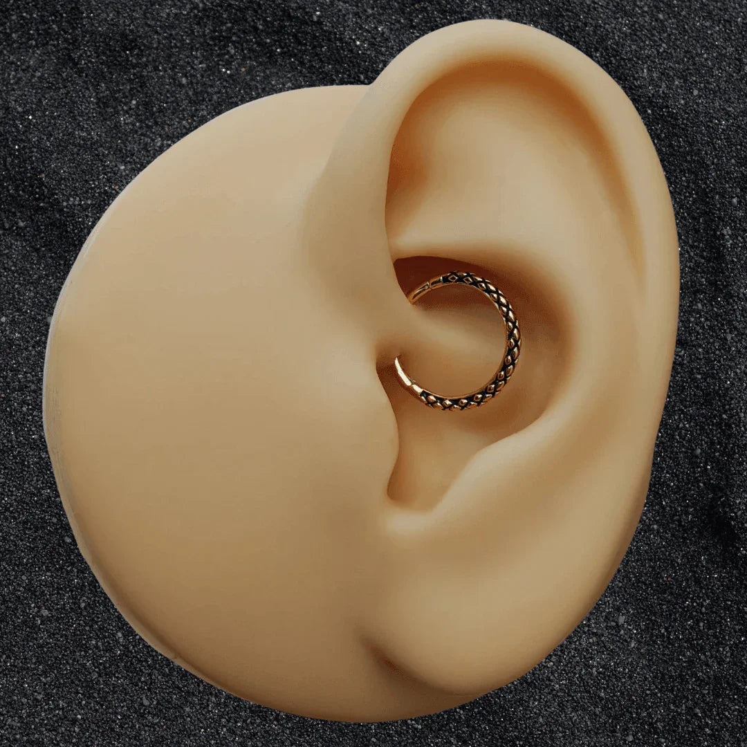 Anello a clicker pelle di serpente - GIOYAL PIERCING STORE