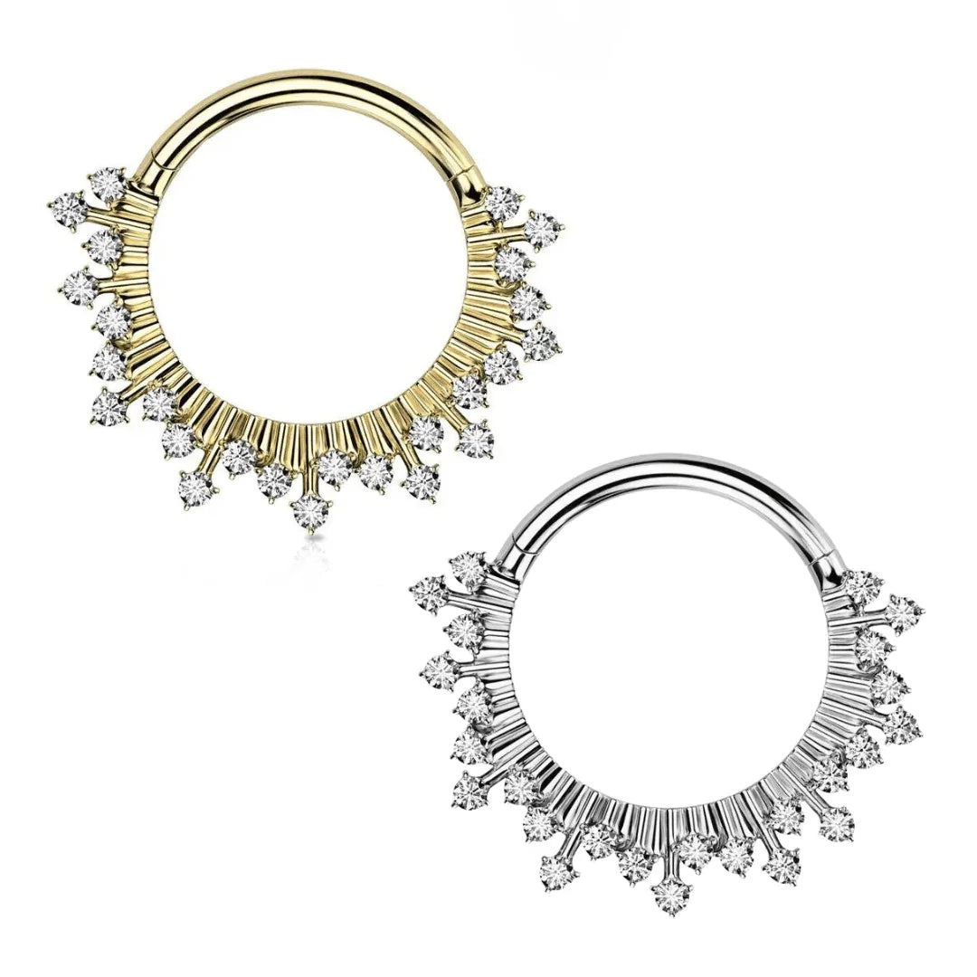 Anello a clicker modello combo - GIOYAL PIERCING STORE