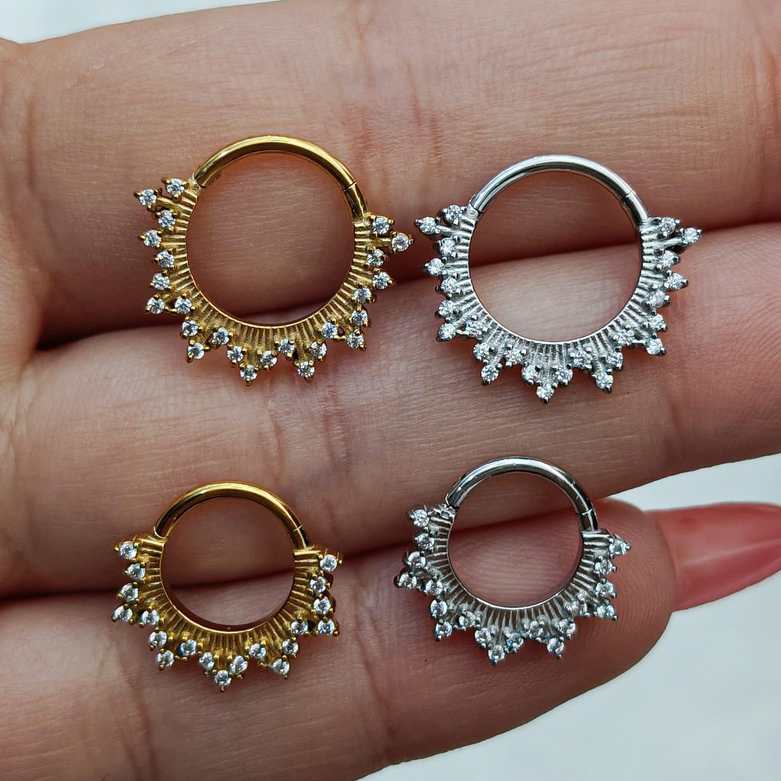 Anello a clicker modello combo - GIOYAL PIERCING STORE