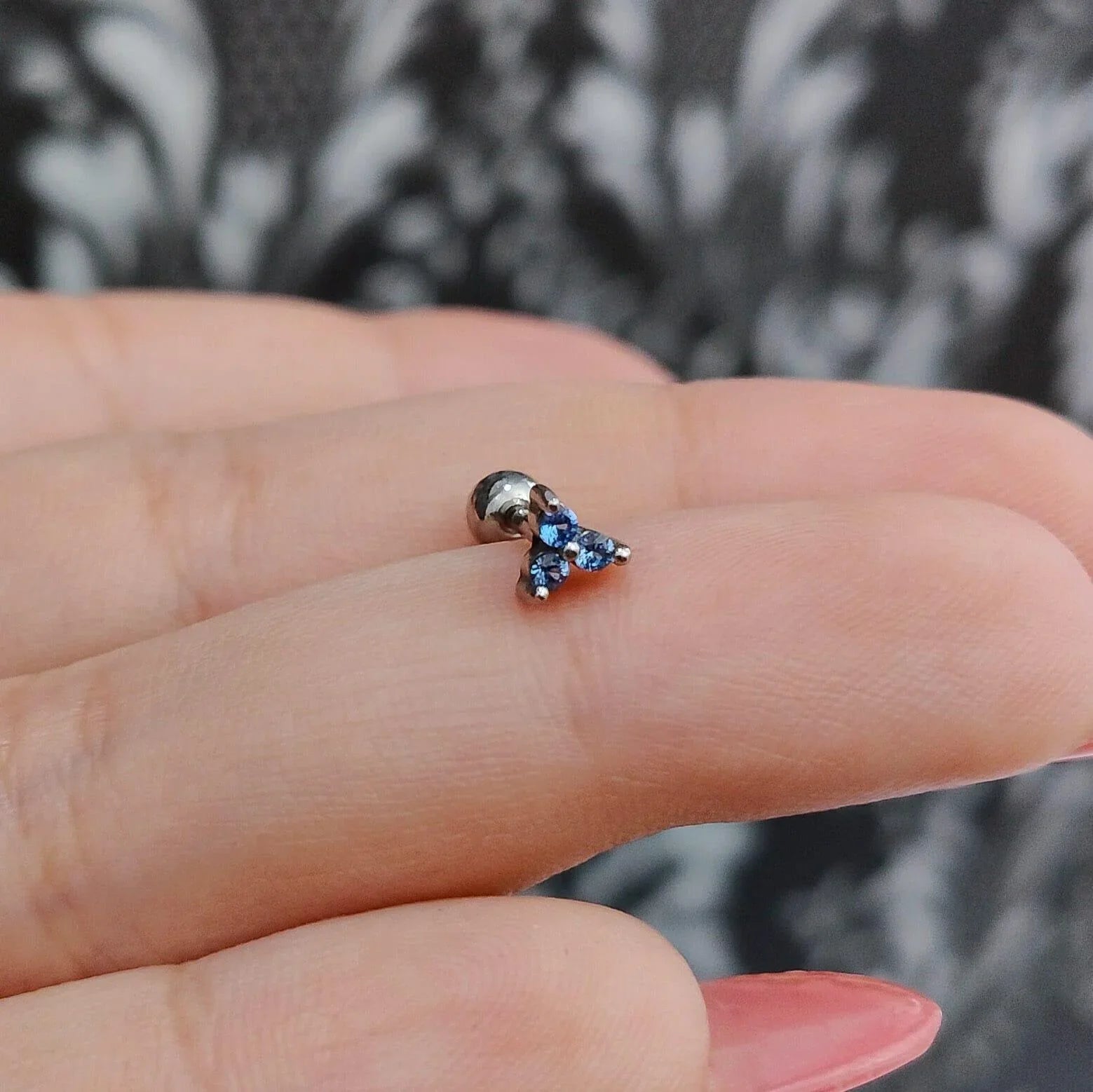 Piercing helix tris di brillanti - GIOYAL PIERCING STORE